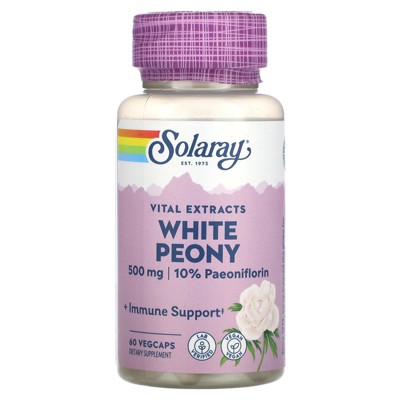 Solaray Vital Extracts, White Peony, 500 mg, 60 Vegcaps