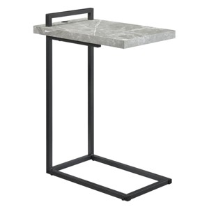 Syemin End Tables C Shaped TV Tray, Small Side Tables, Small Space Couch Table Snack Table, Industrial Side Table, Brown, 11.5"*17.75"*25.5" - 1 of 4