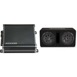 Kicker 48DCVR122 CompVR 12" dual subs in vented box & 46CXA800.1 Amp Bundle - 1 of 4