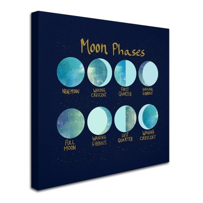 Trademark Fine Art -Lisa Powell Braun 'Moon Phases' Canvas Art