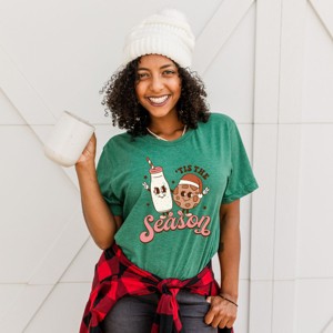 Simply Sage Market Tis The Season Milk and Cookie Short Sleeve Tee - 1 of 4