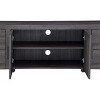 Modern Urban Industrial TV Stand for TVs up to 80" Charcoal - Saracina Home: Media Console with Storage, Metal Hardware - 3 of 4