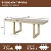 60"-78" Natural Extendable Farmhouse Dining Table with Removable Leaf,Solid Wood Kitchen Table for 4-8 People–The Pop Home - 4 of 4