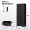 Pellebant 8 Drawers Vertical Dresser dressers for bedroom Storage Tower with Sturdy Steel Frame Wood Top Easy Pull Fabric Bins Handles - 2 of 4