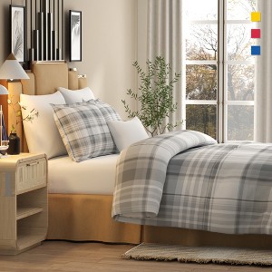 Color Sense 100% Cotton Percale Printed 3-Piece Duvet Cover Set - 1 of 4