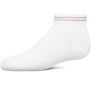 Memoi Girls' Ziggy Double Ring Cotton Blend Anklet Sock - 1 of 4