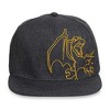 Pokemon Center Charizard Charcoal Flat-Bill Hat (One Size-Adult) - 2 of 4