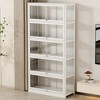Character Display Cabinet, Bamboo Display Cabinet, 5 Layers Dustproof Storage Cabinet, Large Capacity, Suitable for Cartoon Toys, LEGO, POP MART - 4 of 4
