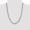 Black Bow Jewelry Mens 9mm Sterling Silver Solid Flat Cuban Anchor Chain Necklace - 3 of 4