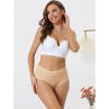 Allegra K Women's High Waisted Silky Breathable No Trace Hipster Stretch Briefs Multicolored - 4 of 4