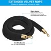 Unique Bargains Velvet Crowd Control Barrier Rope with Snap Hooks for Posts Stand Queue 2 Pcs - 3 of 4