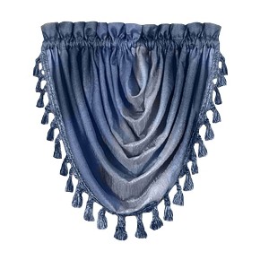GoodGram Ombre Crushed Satin Sheer Single Window Curtains & Valances - 1 of 4