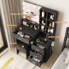 Makeup Vanity Desk with Mirror, Lights & Charging Station, 3 Lighting Modes, Vanity Set - 3 of 4