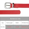 INSPIRE CHIC Women Faux Leather Gold/Silver Buckle Belt 0.9" Waist Belts for Jeans Pants Dresses - 4 of 4