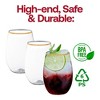 Smarty Had A Party 16 oz. Clear w/ Gold Stemless Plastic Wine Glasses - 32 pcs - 4 of 4