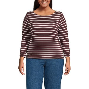 Lands' End Women's Mariner Jersey Boatneck Top - 1 of 3
