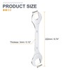 Unique Bargains CR-V Steel Mirror Polished Automotive Repair Furniture Assembly Ultra-Thin Double Open-End Wrenches 3 Pcs - 2 of 4