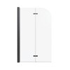 Frameless Folding Pivot Bathtub Door,(6mm) Thick SGCC Clear Tempered Glass Door, Bathroom Pivot Bifold Shower Tub Door Panel - 2 of 4