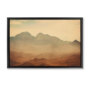 Stupell Industries Hazy Desert Mountain Floating Frame Canvas Art - 1 of 4