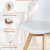 IULULU Dining Chairs, 4-Piece Mid-Century with Wooden Legs, PU Leather Seats - 3 of 4