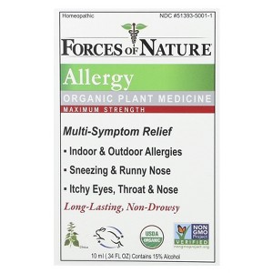Forces Of Nature - Allergy Organic Medicine - Max Strength - 0.34 Oz - 1 of 4