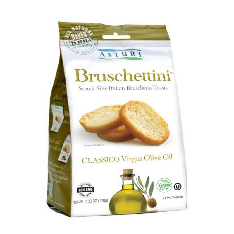 Asturi Bruschettini Classico Virgin Olive Oil Crackers - 4.23oz, 1 of 4