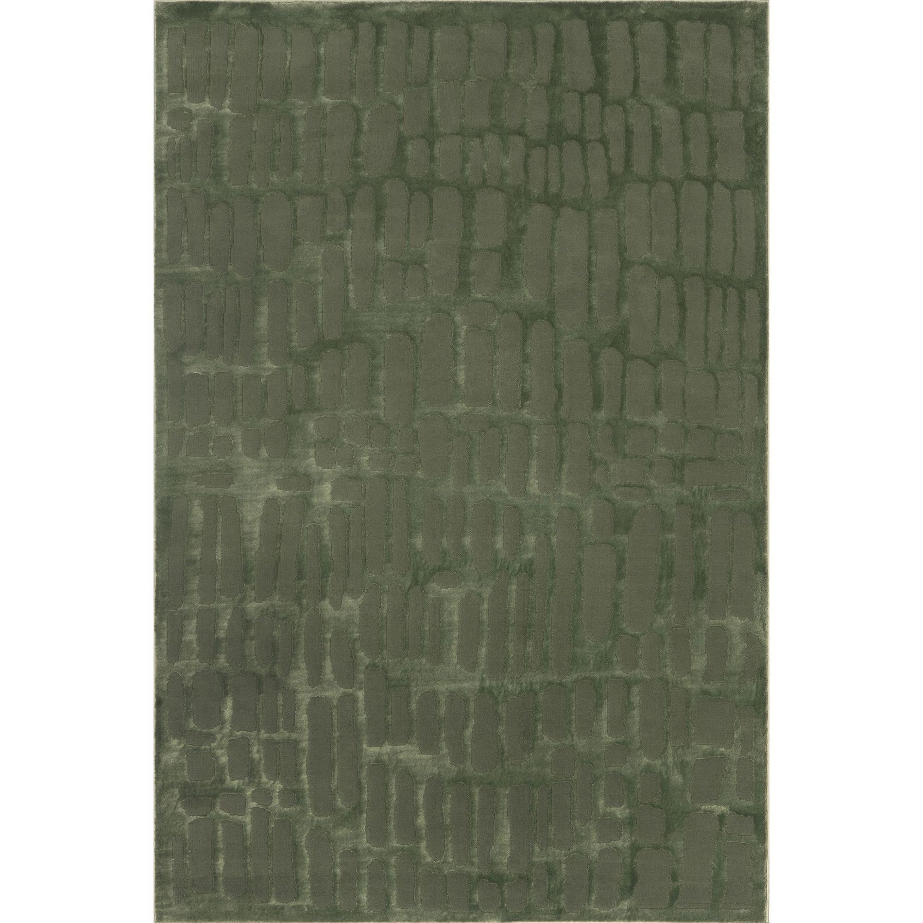 Nuloom Belen Modern Abstract Pet Friendly Textured Machine Washable Area Rug, 4' x 6', Forest Green
