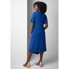 Jessica London Women's Plus Size Flutter Sleeve Midi Dress - 3 of 4