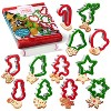 Joyfy 13 Pcs Christmas Cookie Cutters Stainless Steel, Cookies Mold Baking Supplies with Grip and a Rolling Pin for Xmas Party Baking Gift - 2 of 4