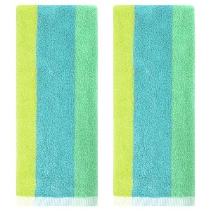 REGALWOVEN Cotton Soft Absorbent Stripe Pattern Bathroom Hand Towel 14" x 30" - 1 of 4