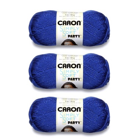 Caron Simply Soft Party Royal Sparkle Yarn - 3 Pack Of 85g/3oz - Acrylic -  4 Medium (worsted) - 164 Yards - Knitting/crochet : Target