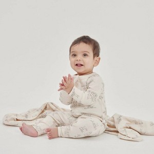 Gender Neutral Bunny Luxe Zip Romper - Aster & Oak - 1 of 3