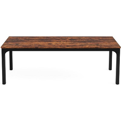 Vynxaria Large Rectangle Dining Table, Modern Kitchen Dinner Table for Family Gatherings, Dining Room Furniture