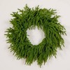 Nearly Natural 20" Pre-Lit Artificial Real Touch Norfolk Island Pine Wreath with 35 Warm White LED Lights - 4 of 4