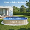 VEVOR 18-Foot-by-33-Foot Oval Pool Liner for Overlap Above Ground Swimming Pools, 48-to-54inch Wall Height, Durable Standard Gauge Vinyl ,Blue - 4 of 4
