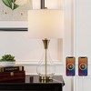 Maxax 26" Table Lamp, 3 Way Dimmable Brass Gold Bedside Lamp with USB A+C Charging Ports for Nightstand End Table - 2 of 4