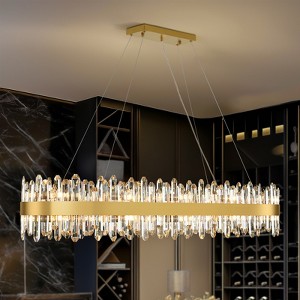 CityFurn Modern Crystal Rectangle Chandelier Kitchen Island Lights - 1 of 4