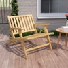Tangkula Teak Wood Outdoor Reclining Chair w/Comfortable Backrest & Armrests for Patio - 2 of 4