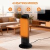 FONTOI 23" Oscillating Ceramic Tower Indoor Space Heater for Home with Thermostat ECO Mode, 12H Timer Safety Protection Winter, Black, 9.1"*7.9"*23.6" - 2 of 4