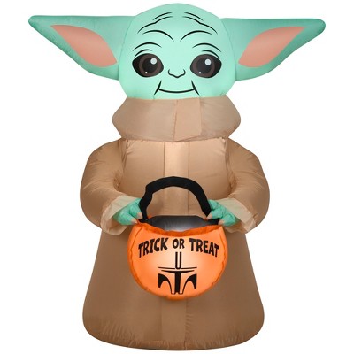 Gemmy Airblown Inflatable The Child w/Treat Sack Star Wars, 3.5 ft Tall, Brown