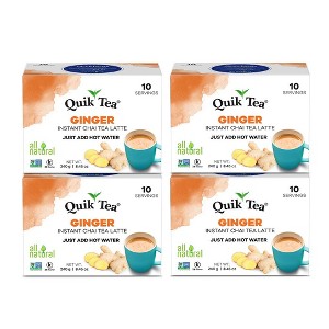 QuikTea Tea Latte, Ginger Chai, 8.5 Ounce (Pack of 4) - Indian Tea (8.5 Ounce (Pack of 4)) - 1 of 1