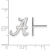 Black Bow Jewelry 10k White Gold Alabama Crimson Tide NCAA Post Earrings - 2 of 3