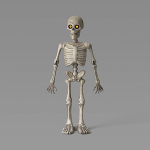 3' Animated Skeleton Halloween Decorative Prop Off-White - Hyde and EEK! Boutique™ - 1 of 3