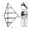 Kate & Laurel All Things Decor 24"x17"x38" Melora Metal and Wood Corner Wall Shelf Black - 2 of 4