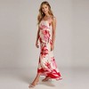 Knit & Lounge Women’s Floral Print Maxi Dress Fitted Bodice Spaghetti Straps Back Zip Bold Summer Statement - 3 of 4