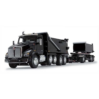 First Gear DCP 1/64 Black Kenworth T880 Rogue Dump w/ Rogue Transfer Dump Trailer 60-1276