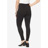 Jessica London Women's Plus Size Faux Leather Leggings - 3 of 4