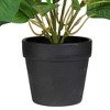 Northlight 14.5" White and Brown Artificial Christmas Poinsettia Flower Plant with Pot - 2 of 3