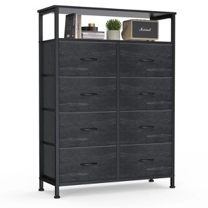 Lyngins Fabric Dresser with 8 Drawers,Bedroom Dressers with 2 Open Shelves & Steel Frame,Chests of Drawers for Closet,Living Room,Entryway - 1 of 1