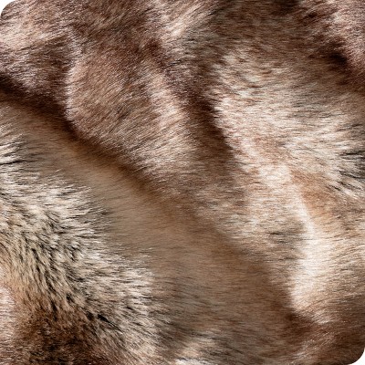 Variegated Mocha Faux Fur Fleece Throw Blanket
